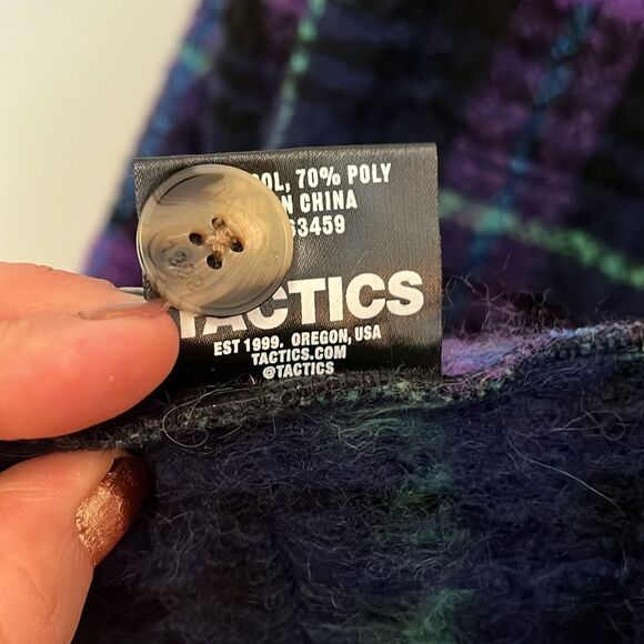 Tactics Skate wool/poly blend plaid jacket size medium - Picture 7 of 9